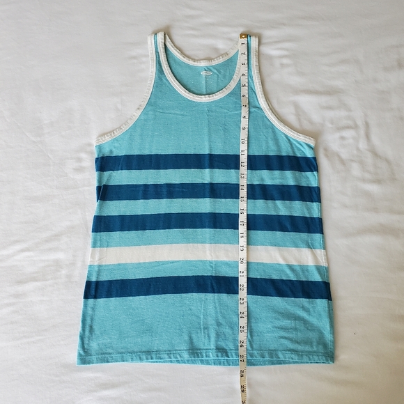 Old Navy Striped Tank Top, S, Light Blue Dark Blue White - Picture 3 of 4